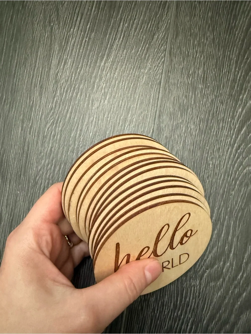 Wooden Baby Monthly Milestone Discs - Natural